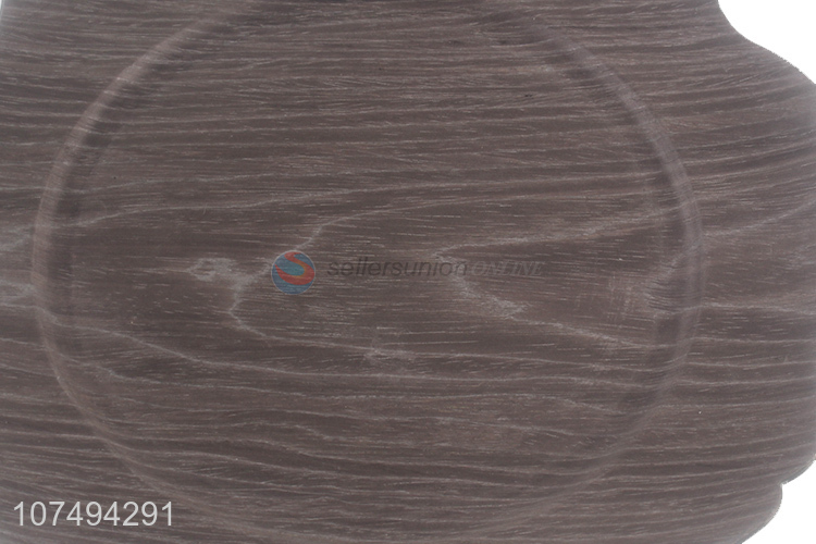 Professional supply bpa free wood grain plate dishes for restaurant