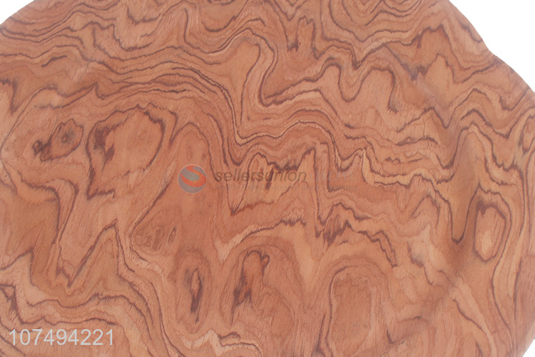 Attractive design unbreakable wood grain plastic plate dinnerware