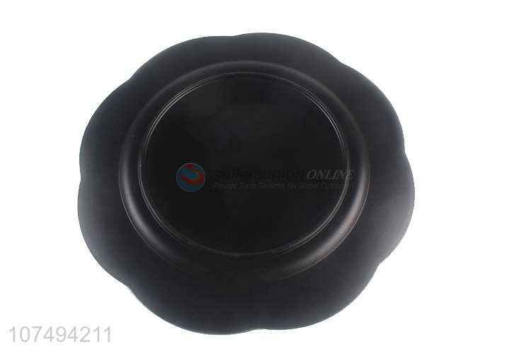 China factory bpa free food grade plastic plate with wood grain