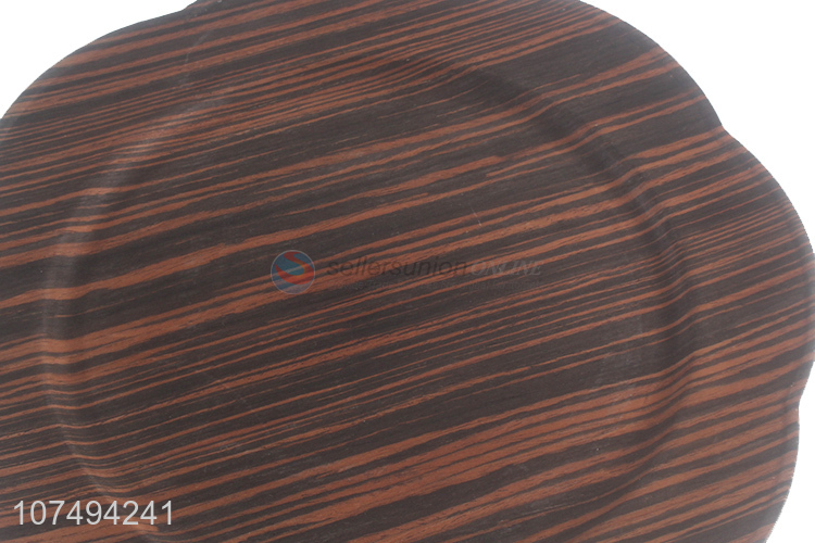 Suitable price plastic dinnerware wood grain plastic dessert plate
