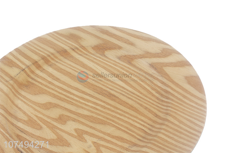 High quality wood grain printed food serving plate snacks plate