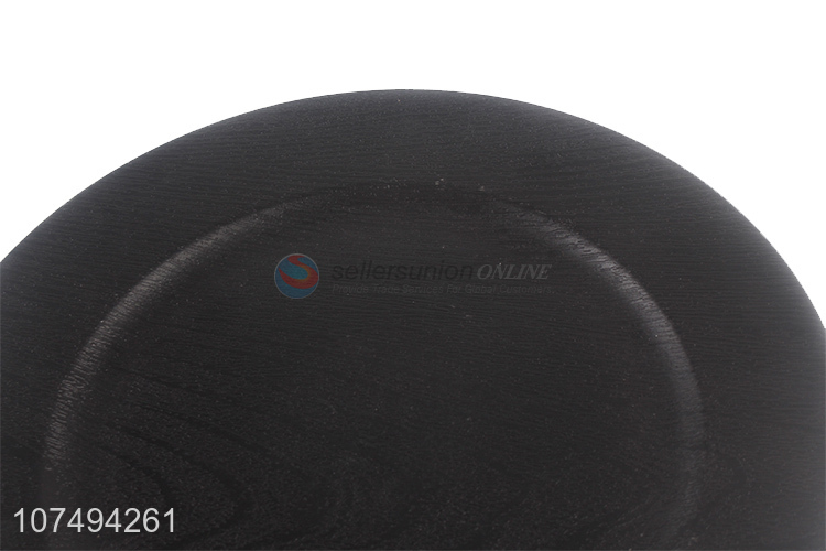 Reasonable price wood grain plastic food serving plate for hotel