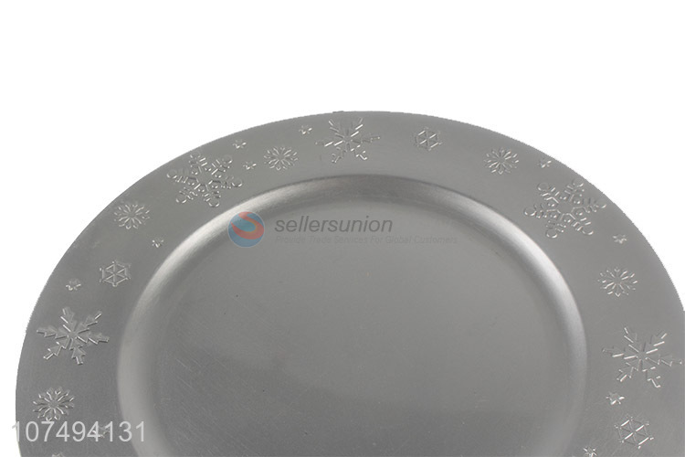 Recent design snow pattern plastic plate western serving plates