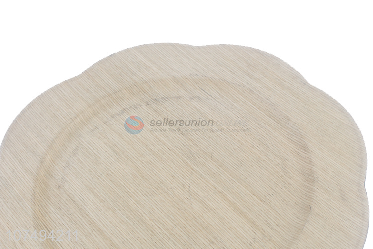 China factory bpa free food grade plastic plate with wood grain