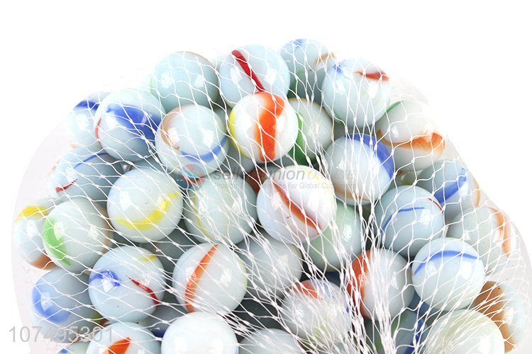China factory 16mm milky glass marbles glass beads kids toy