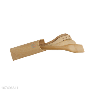 Custom logo bamboo cooking tool set bamboo spatula set with holder