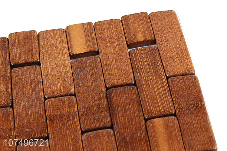 Promotional durable square bamboo table mat/cup mat/plate mat