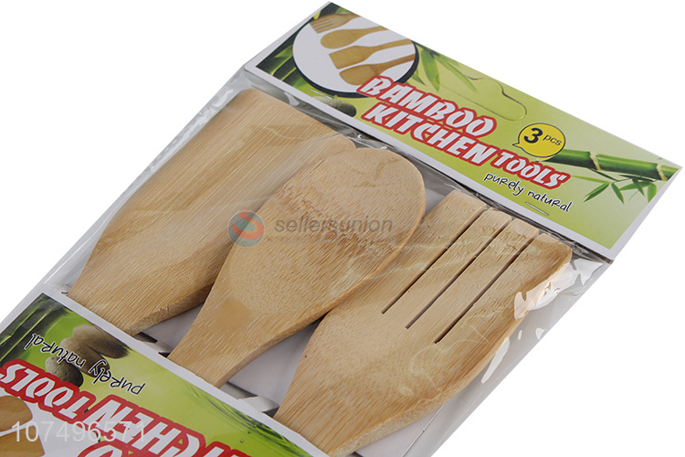 Factory direct sale bamboo kitchen cookware set bamboo turner set