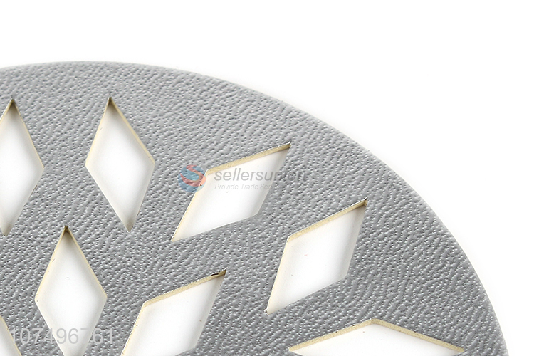 New arrival round laser cutting cup mat snowflake pvc coasters