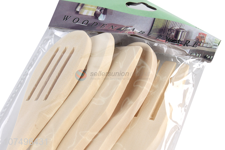 Premium quality kithen accessories natural bamboo spoon set