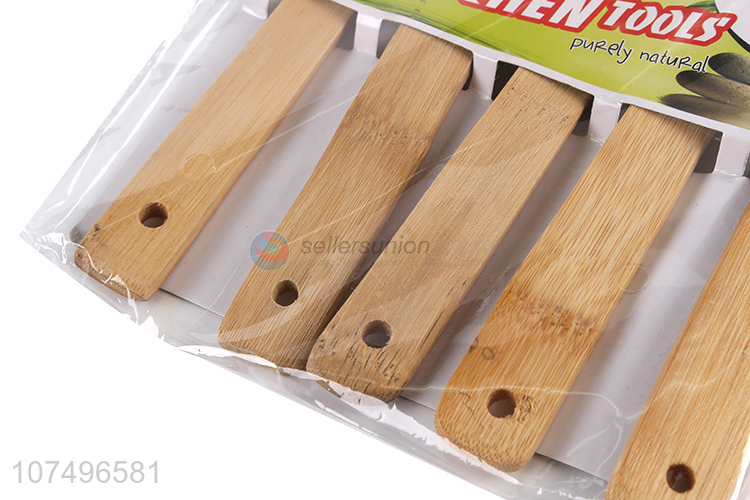 Factory price biodegradable kitchen utensil set bamboo spatula set