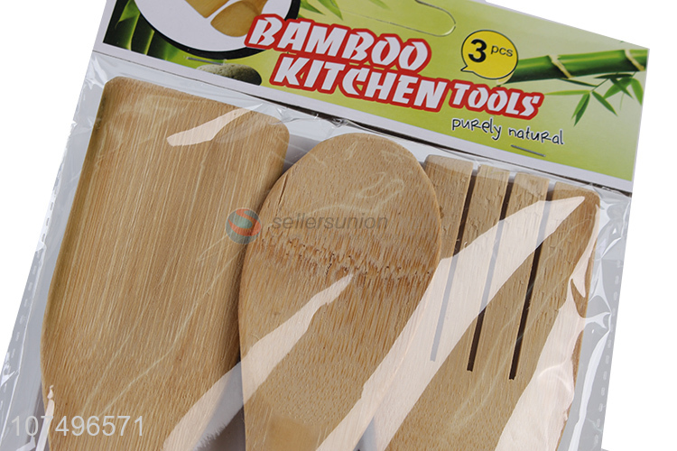 Factory direct sale bamboo kitchen cookware set bamboo turner set