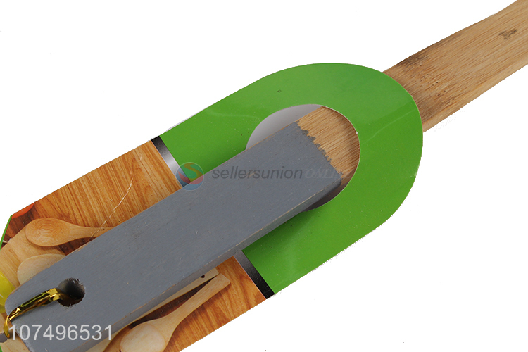 Factory direct sale natural bamboo slotted turner cooking utensil