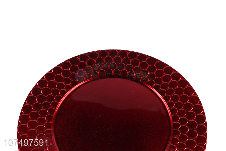 High Quality Plastic Serving Plate Fashion Charger Plate