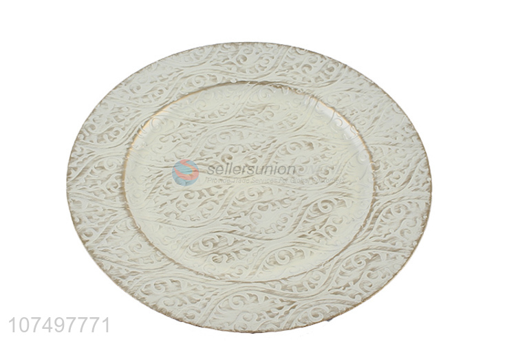 Top Quality Plastic Serving Plate Round Food Tray