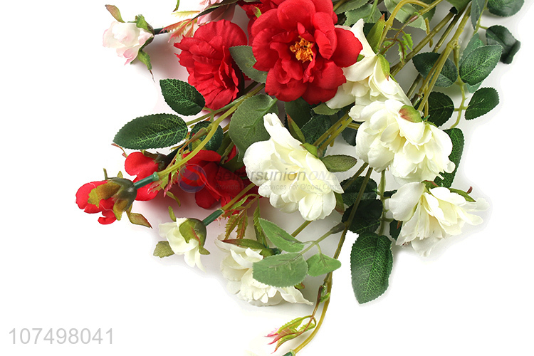 New products artificial Chinese rose bouquet for wedding decoration