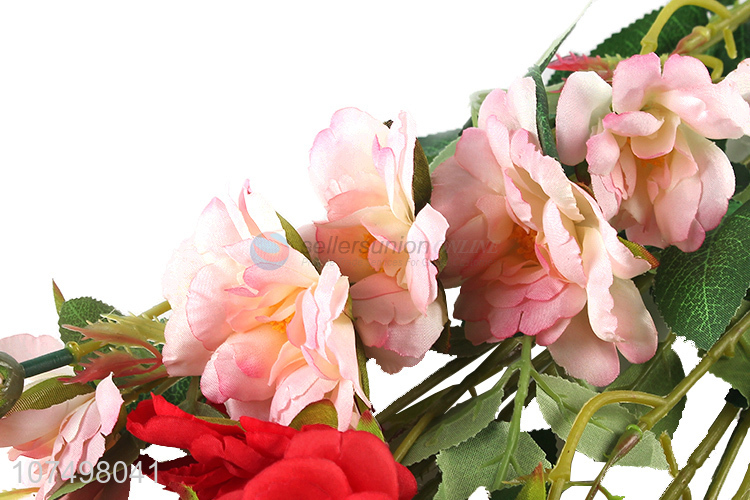 New products artificial Chinese rose bouquet for wedding decoration