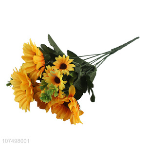 High quality wedding decoration artificial sunflower fake bouquet