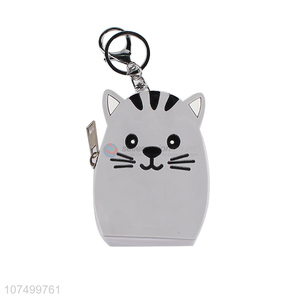Hot sale cartoon silicone coin pouch with key chain