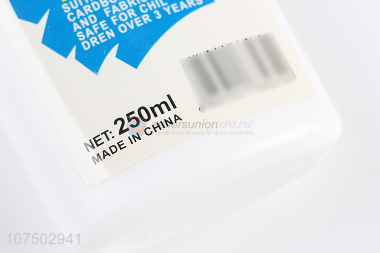 Custom logo 250ml non-toxic safety white craft glue liquid glue