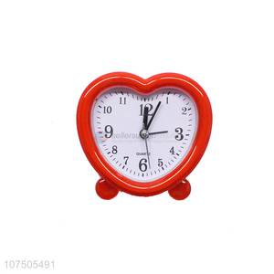 High Sales Heart Shape Quartz Alarm Clock Promotional Decorative Table Clock