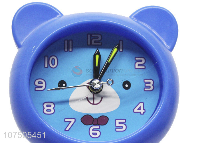 Cheap Price Cute Bear Shape Design Plastic Table Alarm Clock For Kids