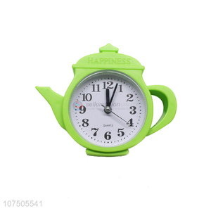 Wholesale Unique Design Teapot Shape Decorative Table Desk Quartz Alarm Clock