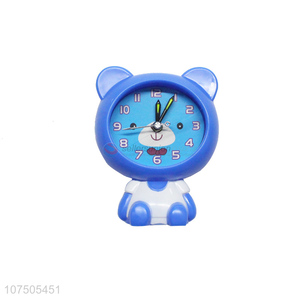 Cheap Price Cute Bear Shape Design Plastic Table Alarm Clock For Kids