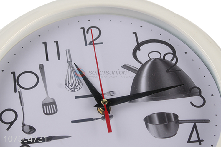 Factory Wholesale Kitchenware Pattern Design Round Modern Wall Clock