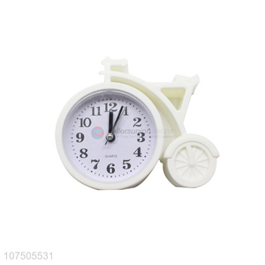 Best Sale Cute Bike Design Plastic Quartz Alarm Clock Table Top Alarm Clock