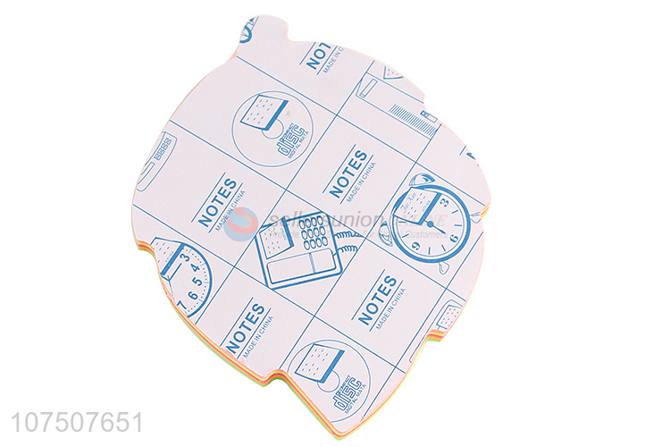 New Design Light Color Leaf Shape Paper Sticky Notes