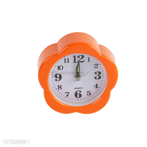 Custom logo luminous plastic alarm clock quartz table clock