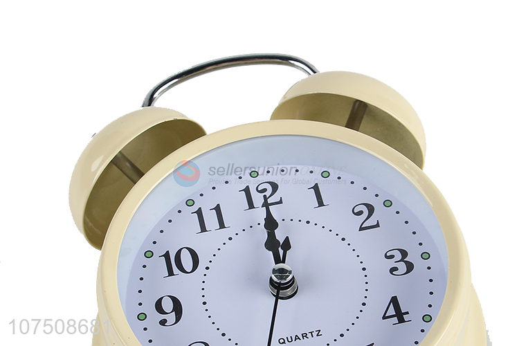Popular products student twin bell alarm clock desk clock with light