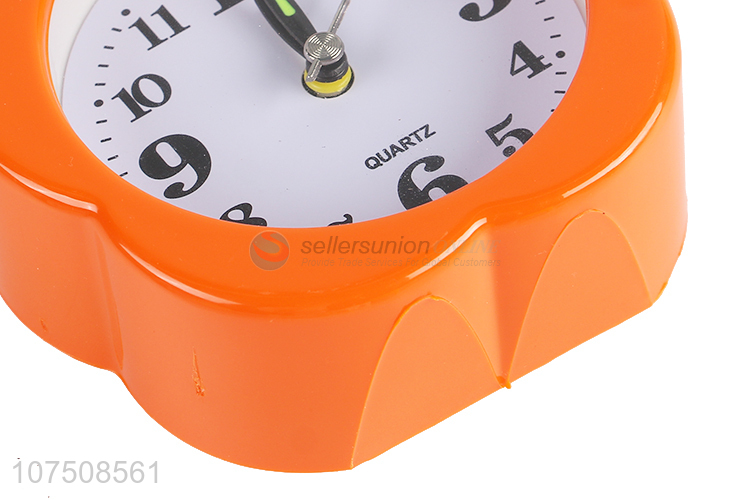 Custom logo luminous plastic alarm clock quartz table clock