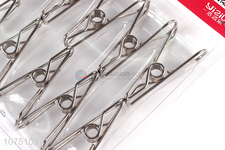 Cheap And Good Quality 10Pcs Stainless Steel Wire Clip Clothing Pegs