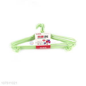 High Sales 10Pcs Plastic Dip Fashion Coat Hanger Colorful Clothes Rack