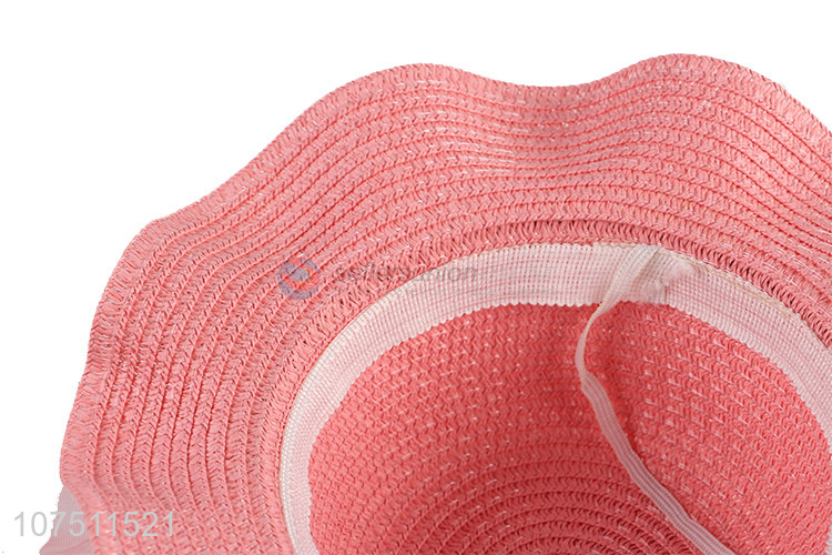 Promotional beautiful ladie summer sun hat beach straw hat