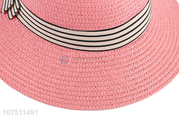 Good quality fashion ladies sun hat paper straw hat bucket hat
