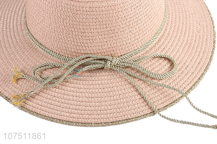 Promotional graceful paper straw hat sun hat for ladies