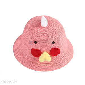 Good quality children floppy sun hat summer cartoon straw hat