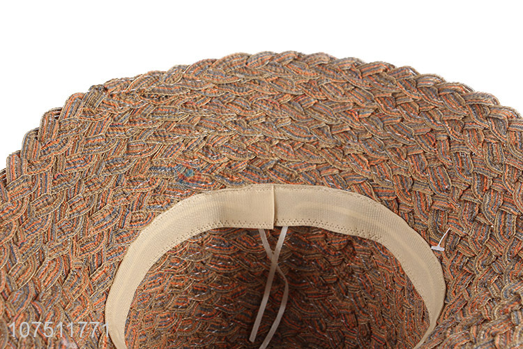 New products fashion wide brim women sun hat flower beach hat