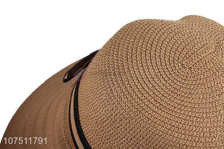 Competitive price fashion ladies floppy hat summer paper straw hat