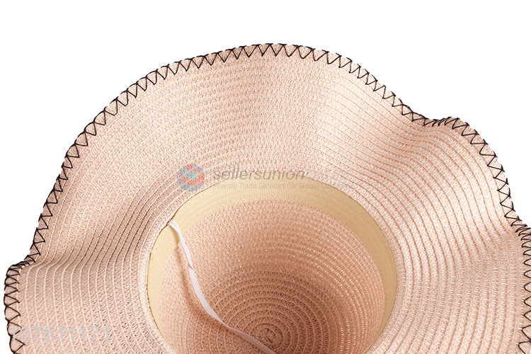 Wholesale elegant wide brim women straw hat sun hat beach hat