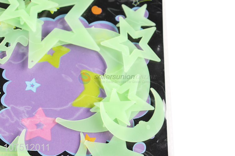 Best Price Stars Moon Design Luminous Decorative Wall Stickers For Kids Room