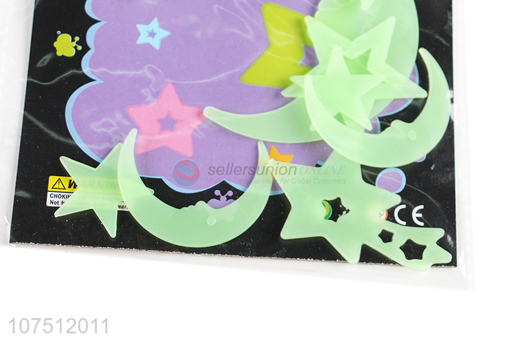 Best Price Stars Moon Design Luminous Decorative Wall Stickers For Kids Room