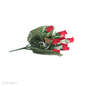 Wholesale Artificial Rose Plastic Simulation Bouquet