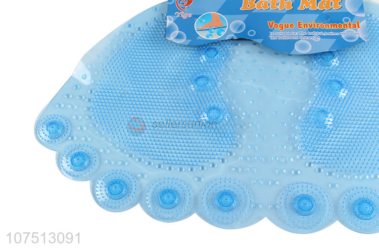 High quality feet shape bathroom waterproof non slip pvc bath mat