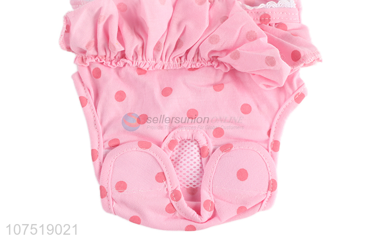 Factory direct sale pet clothes fashion polka dot printed dog bikini