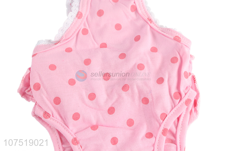 Factory direct sale pet clothes fashion polka dot printed dog bikini