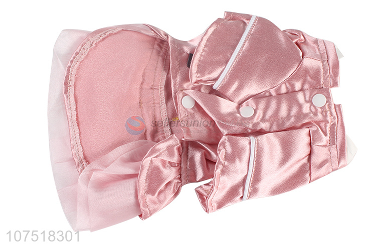 New products pet clothes embroidered satin dog dress
